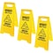 Genuine Joe Floor Signs, w/Graphic, Eng/Spanish, 3/BD, Yellow, PK3 GJO85117BD - alternate 1